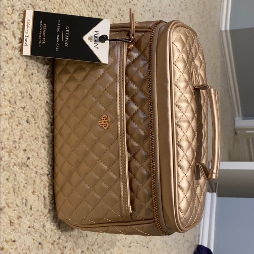 PurseN Getaway Classic Train Case - Rose Gold